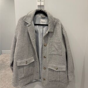 Madewell Gray Wool-Blend Jacket